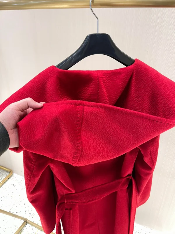 Autumn Camel hair Coat Women Medium Long Hooded Black Coat Female Water Ripple Loose Casual Fashion 100% Camel hair Classic MAX：圖片 8